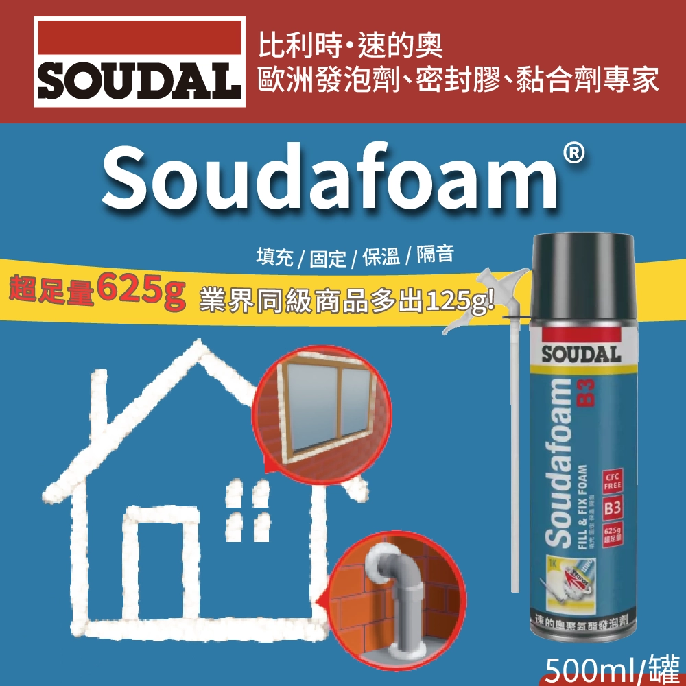 Soudafoam B3 通用型發泡劑-500ml